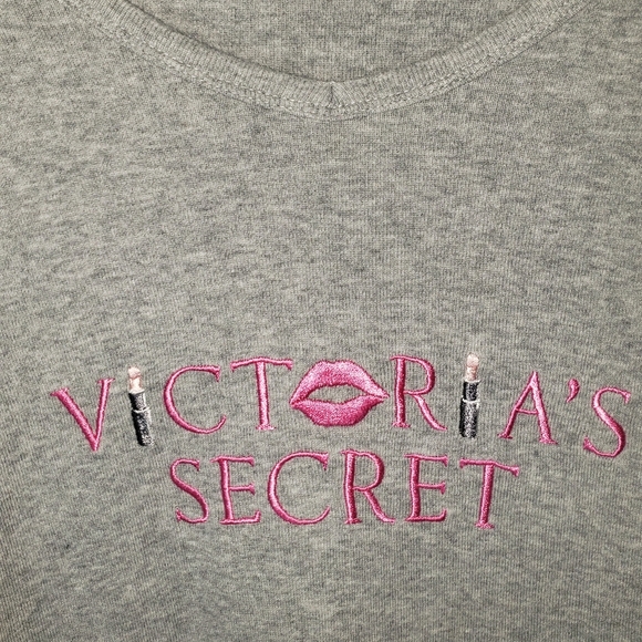 Victoria's Secret Gray Pj Long Shirt - Picture 2 of 4